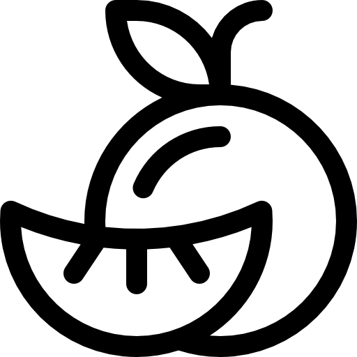 mandarino Basic Rounded Lineal icona