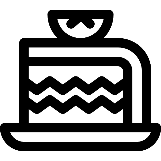 rebanada de pastel Basic Rounded Lineal icono