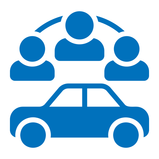 Car sharing Generic color fill icon