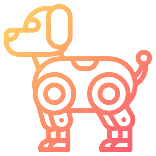 robotachtige hond Generic gradient outline icoon