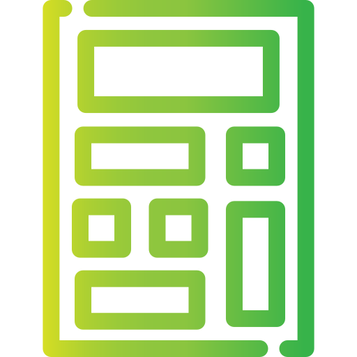 rekenmachine Generic gradient outline icoon