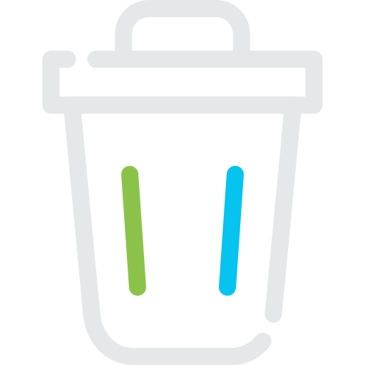 cestino dei rifiuti Generic color outline icona