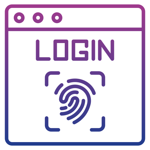 log in Generic gradient outline icoon