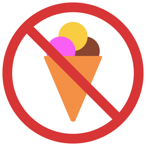No ice cream Juicy Fish Flat icon
