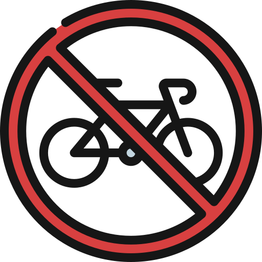 No bicycle Juicy Fish Lineal color icon