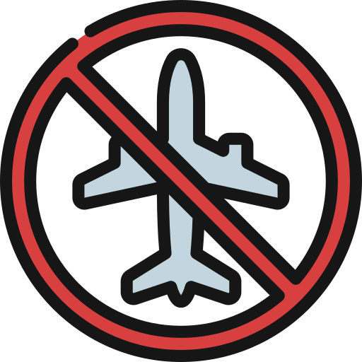 No airplane Juicy Fish Lineal color icon