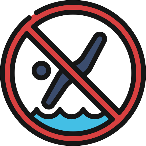No diving Juicy Fish Lineal color icon