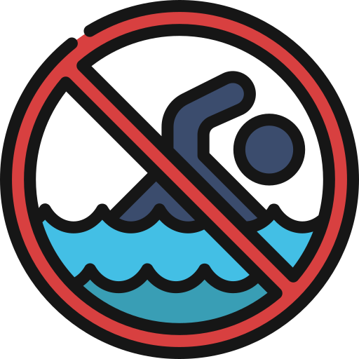 No swimming Juicy Fish Lineal color icon