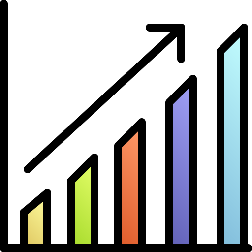 wykres Generic gradient lineal-color ikona