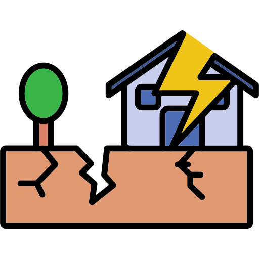 地震 Generic color lineal-color icon