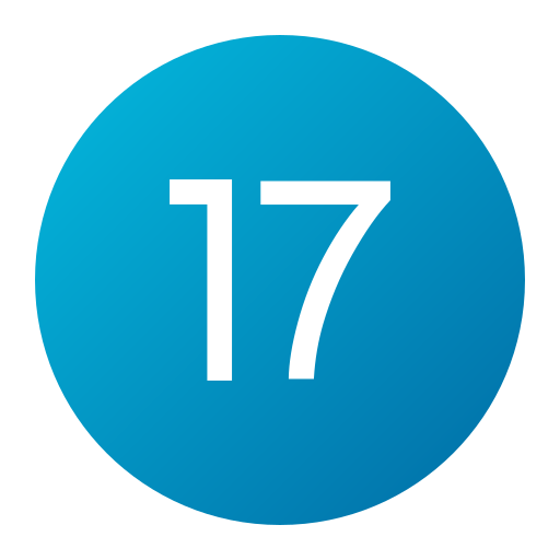 nummer 17 Generic gradient fill icon