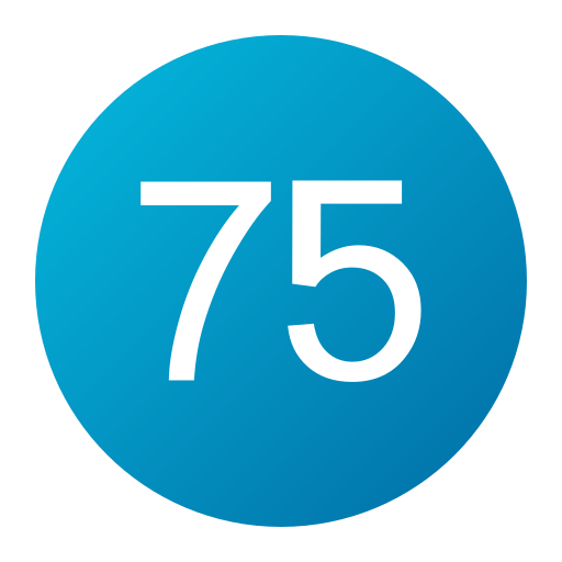 Seventy five Generic gradient fill icon