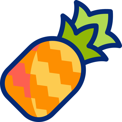 Pineapple Basic Accent Lineal Color icon
