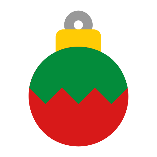Рождественский шар Generic color fill иконка