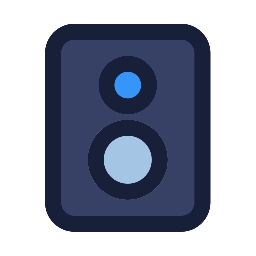 pudełko głośnikowe Generic color lineal-color ikona