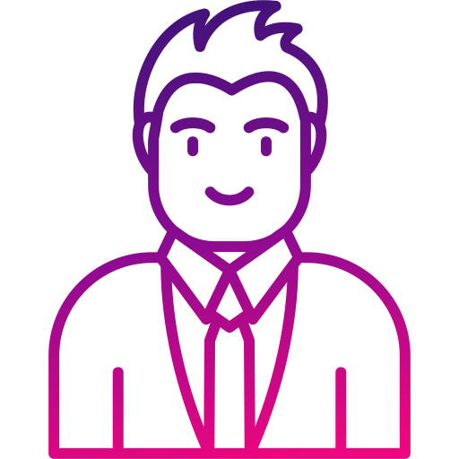zakenman Generic gradient outline icoon