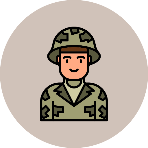 군인 Generic color lineal-color icon