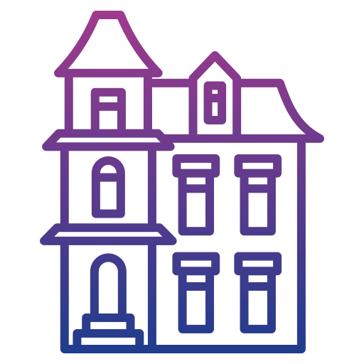 Victorian house Generic gradient outline icon