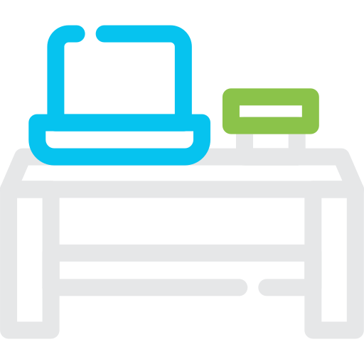 scrivania Generic color outline icona