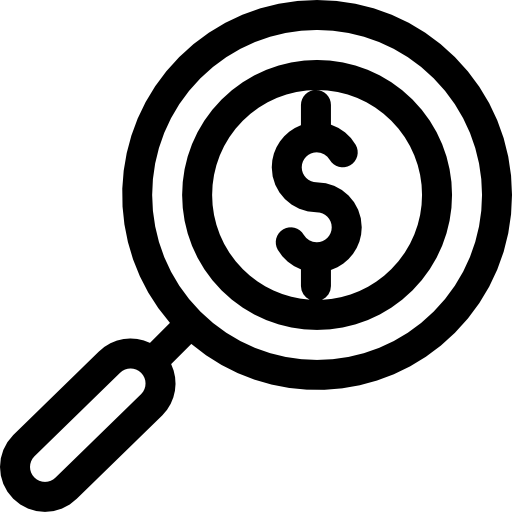 lente d'ingrandimento Basic Rounded Lineal icona