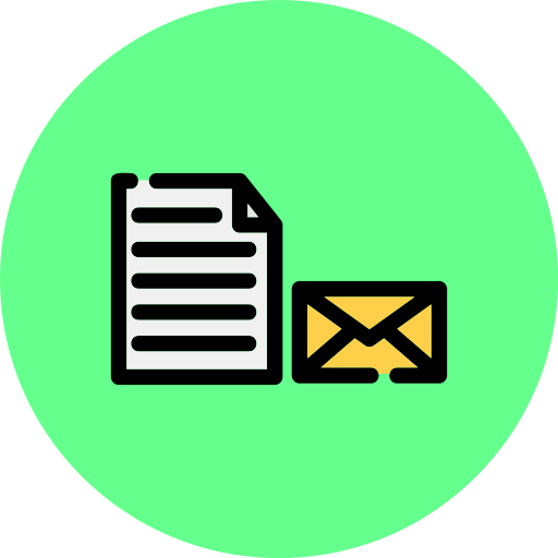 文書をメールで送信する Generic color lineal-color icon