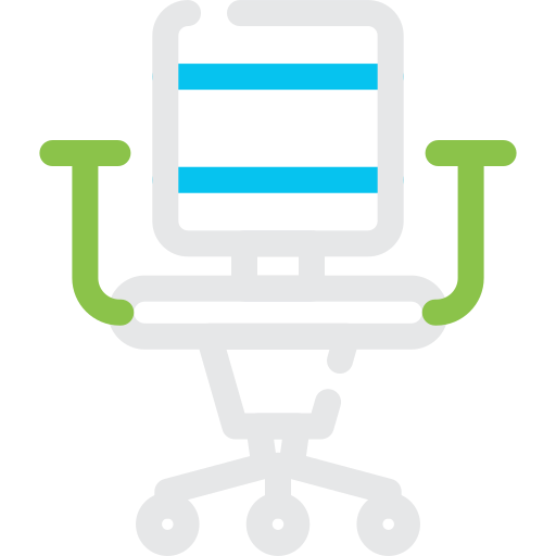 Офисный стул Generic color outline иконка