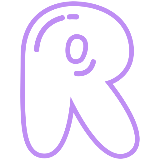 litera r Generic color outline ikona