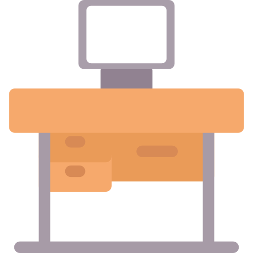 mesa de oficina Generic color fill icono