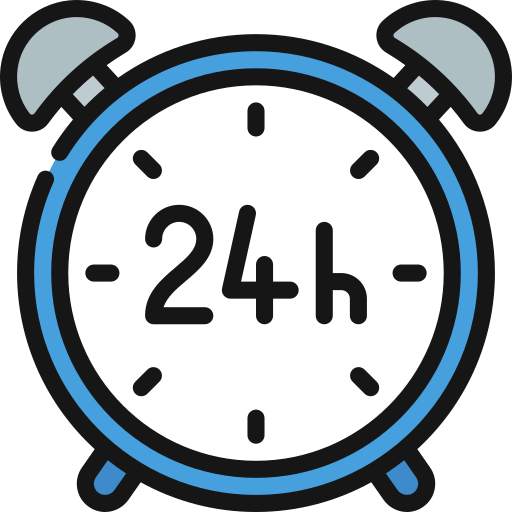 reloj de 24 horas Juicy Fish Soft-fill icono