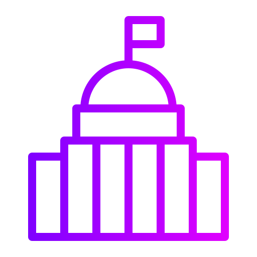 Government building Generic gradient outline icon
