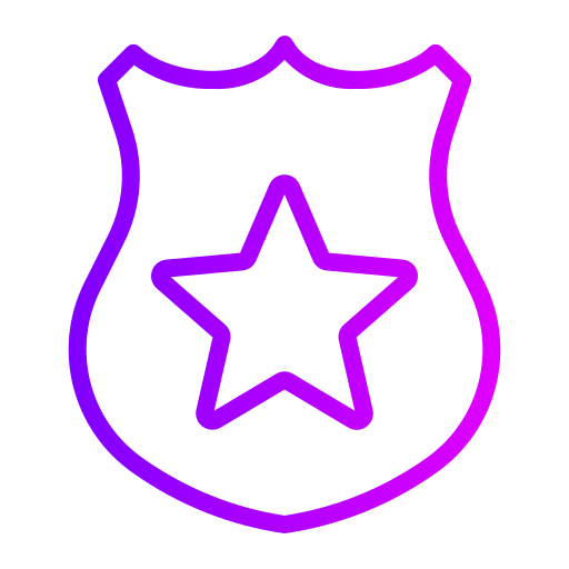 scudo della polizia Generic gradient outline icona
