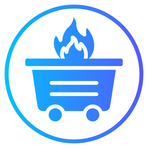 Dumpster fire Generic gradient fill icon