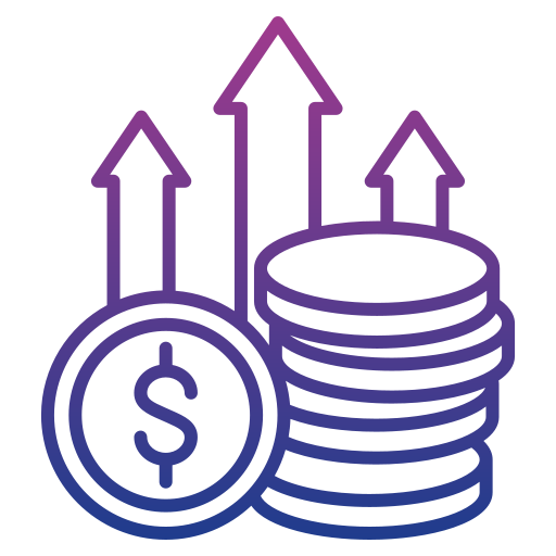 guadagni Generic gradient outline icona
