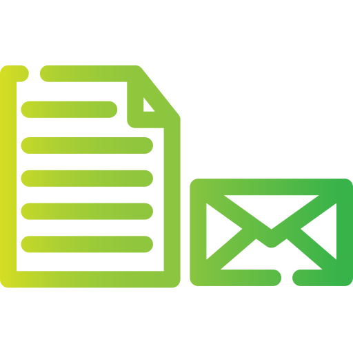 Mail document Generic gradient outline icon