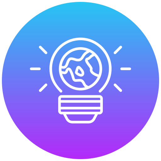 Eco bulb Generic gradient fill icon