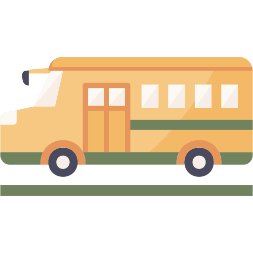 학교 버스 Generic color fill icon