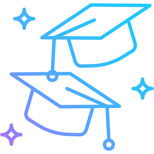 gorro de graduación Generic gradient outline icono