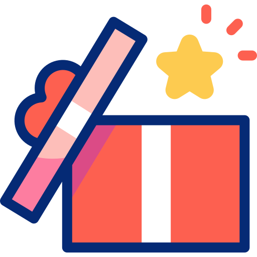 caja de regalo Basic Accent Lineal Color icono