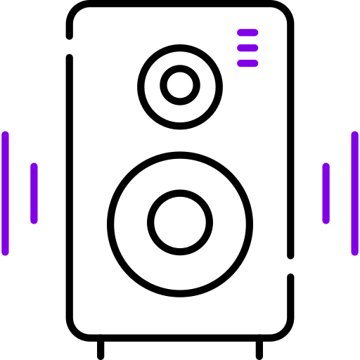 głośnik niskotonowy Generic color outline ikona