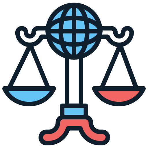 internationaal recht Generic color lineal-color icoon