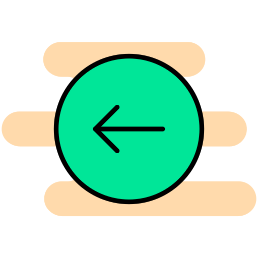 왼쪽 화살표 Generic color lineal-color icon