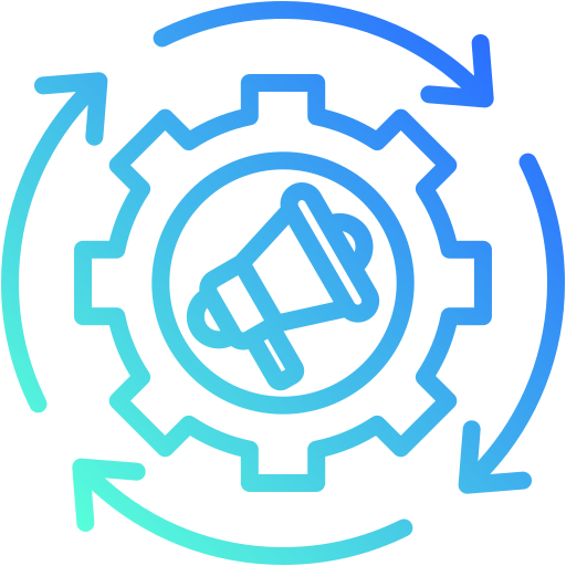 Marketing automation Generic gradient outline icon