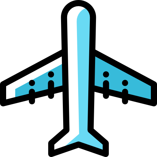Airplane Detailed Rounded Color Omission icon