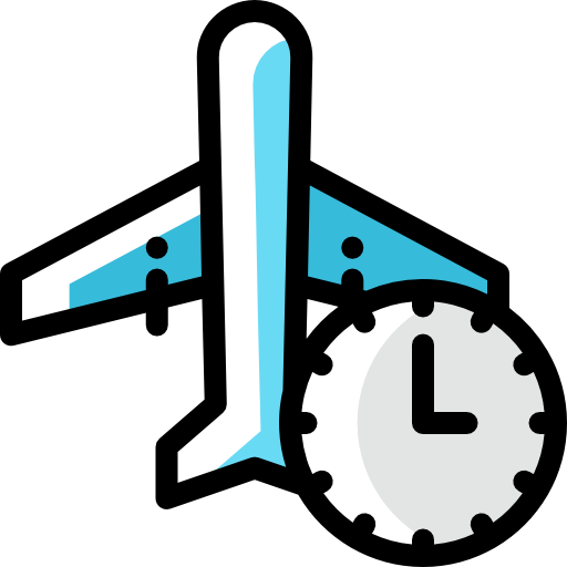 Flight time Detailed Rounded Color Omission icon