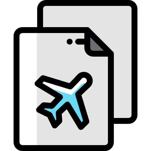 Flight information Detailed Rounded Color Omission icon