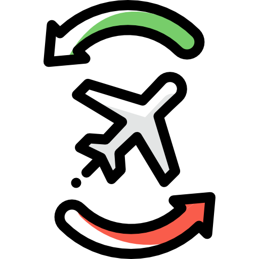 flugzeug Detailed Rounded Color Omission icon