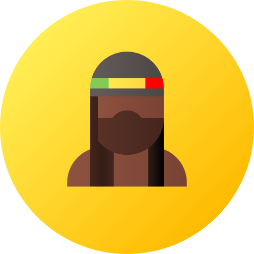 Jamaican Flat Circular Gradient icon