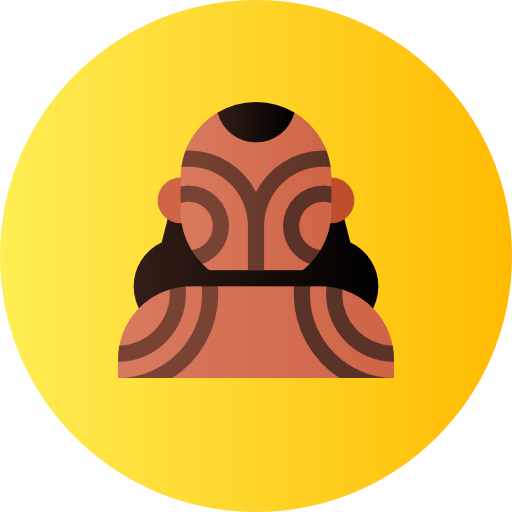 Maori Flat Circular Gradient icon