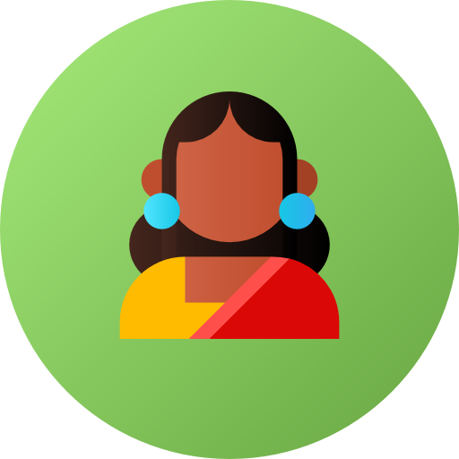 インド人 Flat Circular Gradient icon