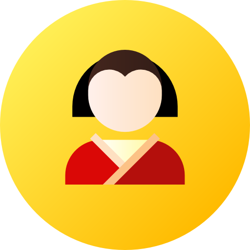japonés Flat Circular Gradient icono